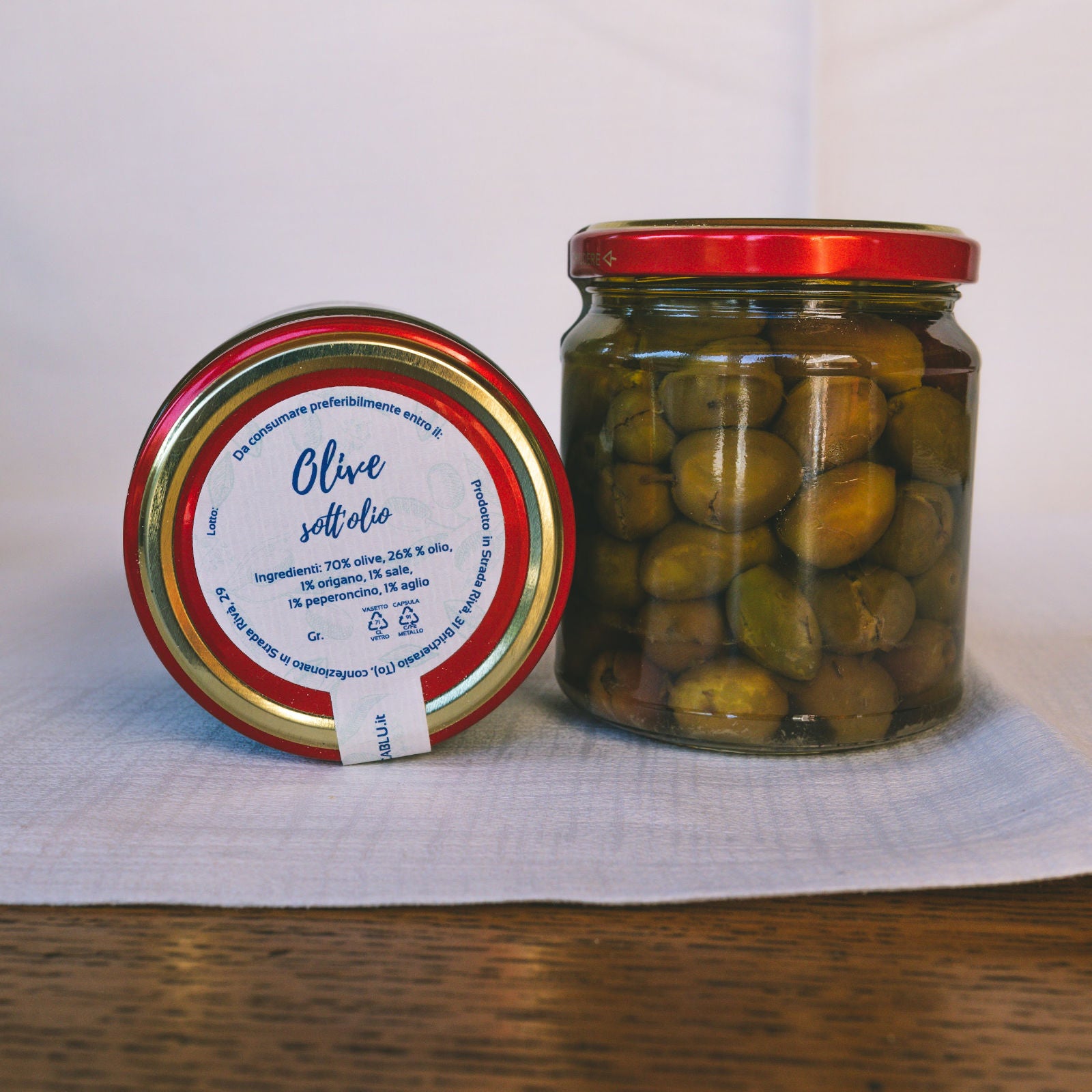 Olive sott'olio della varietà leccino